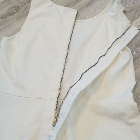 J. Crew shirt blouse tank top women's size small cream‎ a line cotton st… - Picture 7 of 9